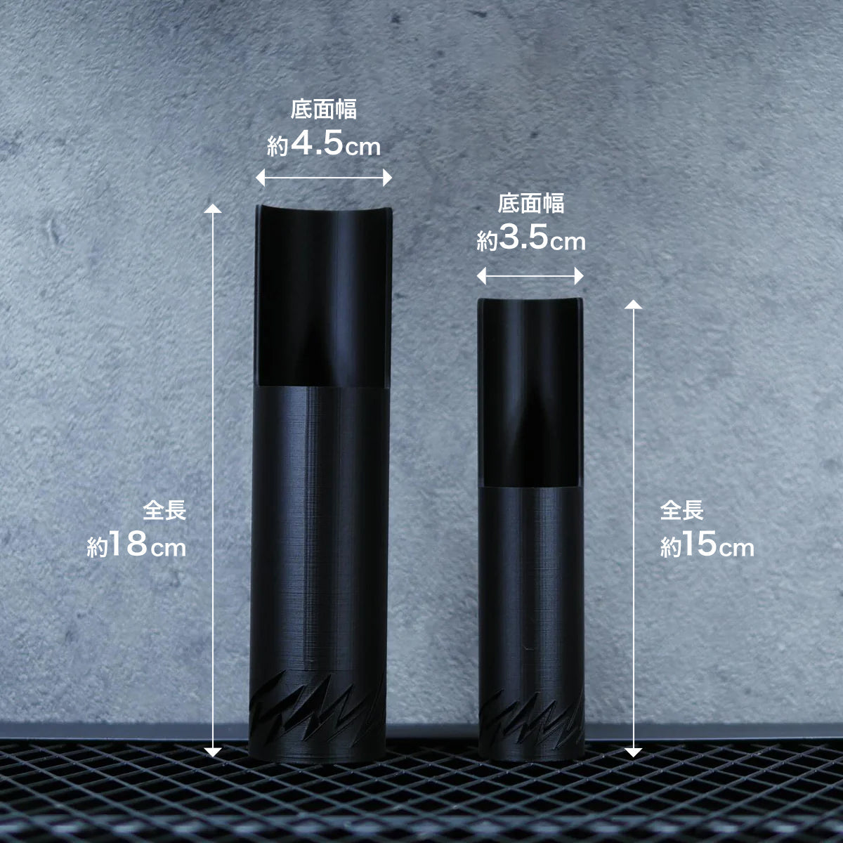 SOIL SCOOP SET｜サンダー柄を刻んだマットブラックの土入れ用スコップ M・Lセット